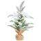 17.5" Unlit Flocked Artificial Christmas Tree with Burlap Base